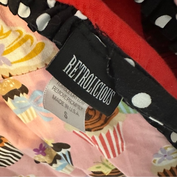 Retrolicious Mini Wrap Dress Retro 50s Vintage Cotton Dainty Kawaii Size Small - Picture 8 of 10